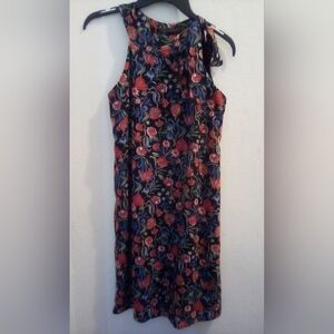 Zara Basic Floral Bohemian Sleeveless Halter Mini Dress for Night Out Size S